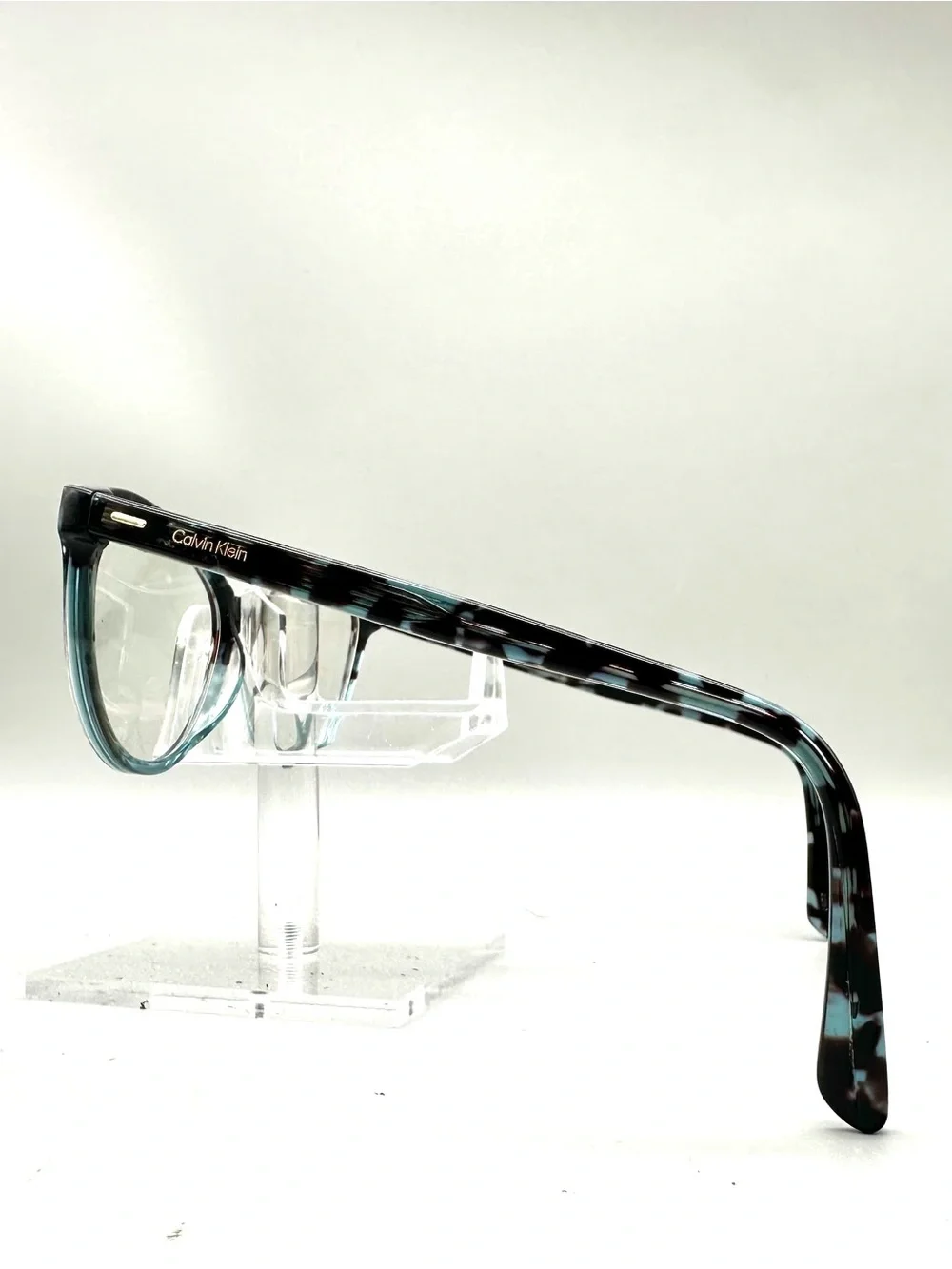 Calvin Klein CK21519 Blue Tortoise Cat Eye Eyeglasses Frames Womens Teal